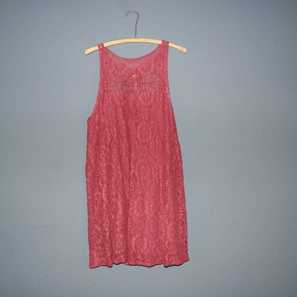 Free People Dresses & Skirts - FREE PEOPLE Rose Wallflower Lace Tent Dress sz M